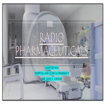 Radiopharmaceutical presentation | PPTX