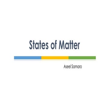 State of matter (Physical Pharmacy)