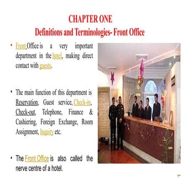 Front office operations | PPTX