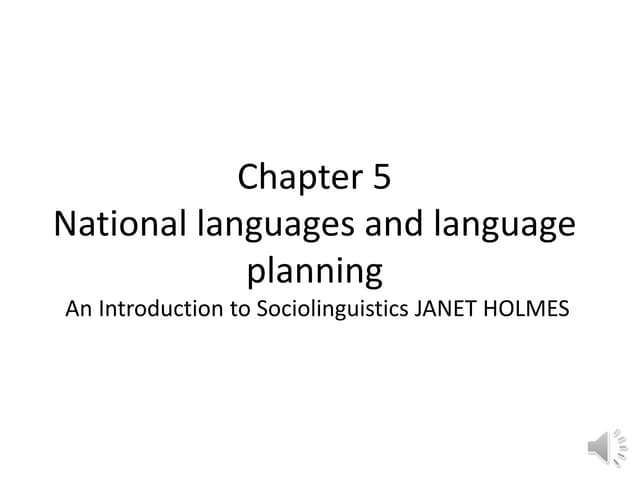 Chapter 5.sociolinguisitcs