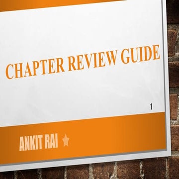 Chapter Review Guide