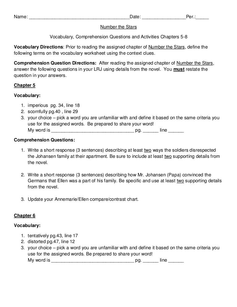 Chapters 5 8 Vocab And Questions 2013
