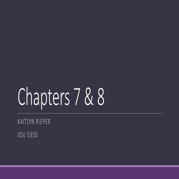 Chapters 7 & 8 | PPT