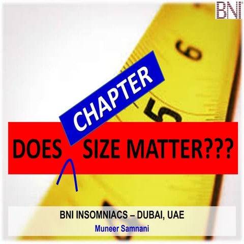 Big Chapter size in BNI - BNI INSOMNIACS