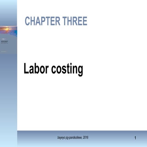 Labor Costing