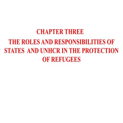 Roles and Responsibilities of States and UNHCR in Refugee Protection | PPTX