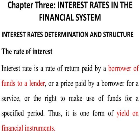 chapter three interest rates in the financial system.pptx