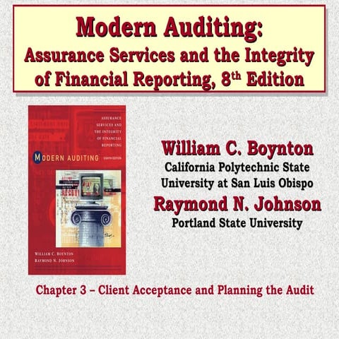 chapter three new.ppt it is auditing principles