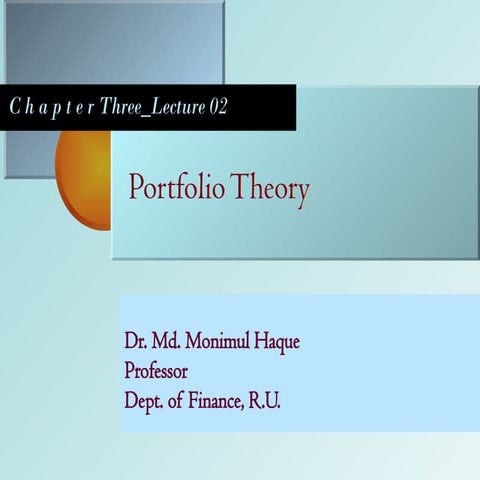 Chapter Three_Portfolio Theory_Lecture 02.pptx