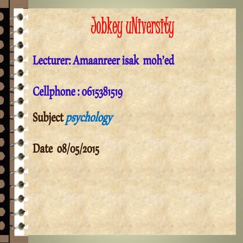 Chapter three psychology