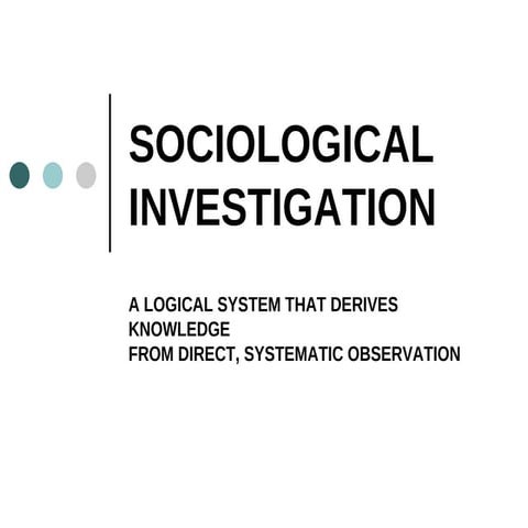 Sociology 101  Chapter Two