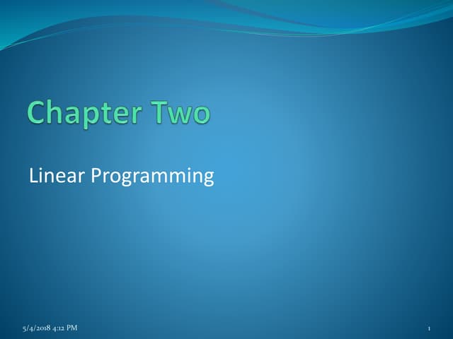 Chapter two