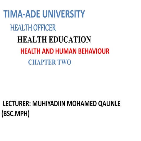 health and human behaviour