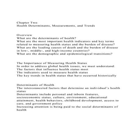 Chapter TwoHealth Determinants, Measurements, and Trends.docx