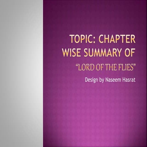 Lord of the flies revision | DOCX