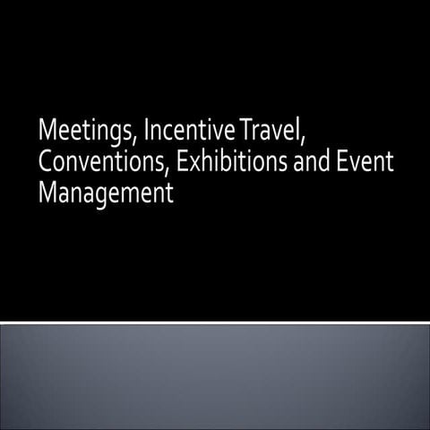 Chaptr 12   meeting, convention and event management