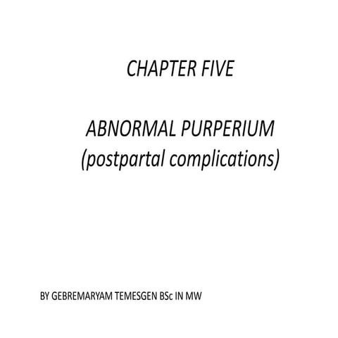 Chap v abnormal purp