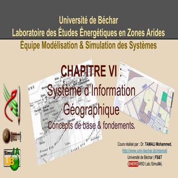 Chap VI : Les SIG, Système d'Information Géographique