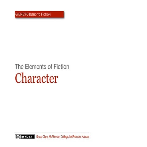 The Elements of Fiction: Character