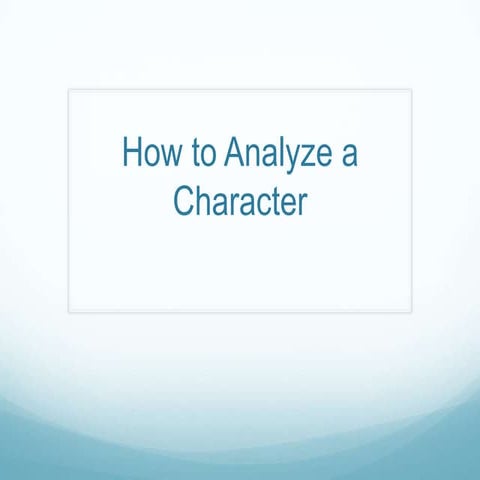 Character Analysis