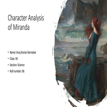 Character analysis of miranda