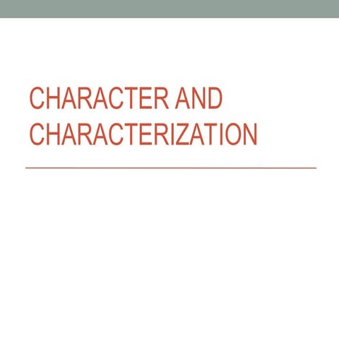 character and characterization.jkji ' jppt