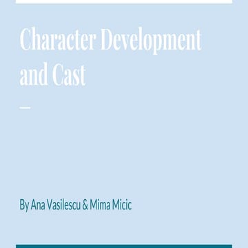 Character Development and Cast | PPTX