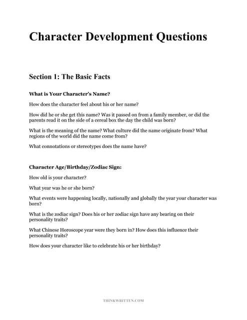 Personality conversation qs | DOC