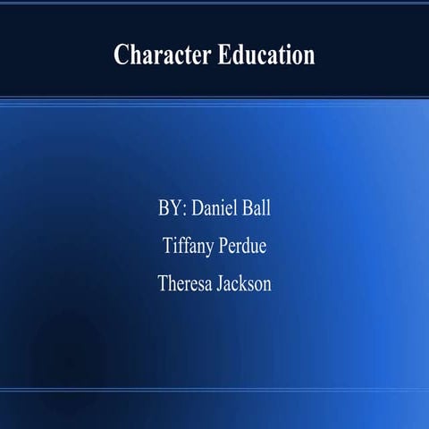 Character education ppt