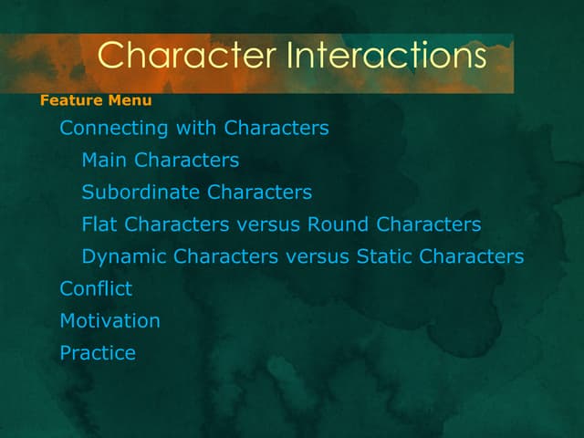 Character interaction