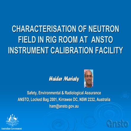 Characterisation of neutron  meriaty