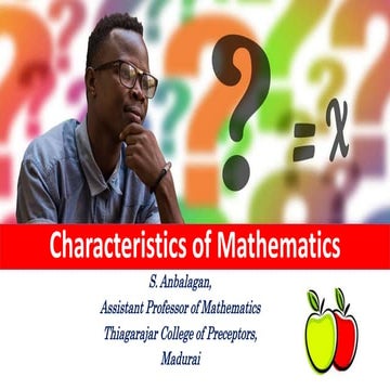 CHARACTERISTCS OF MATHEMATICS 