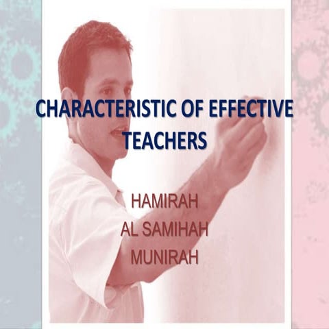 Characteristic of effective teachers