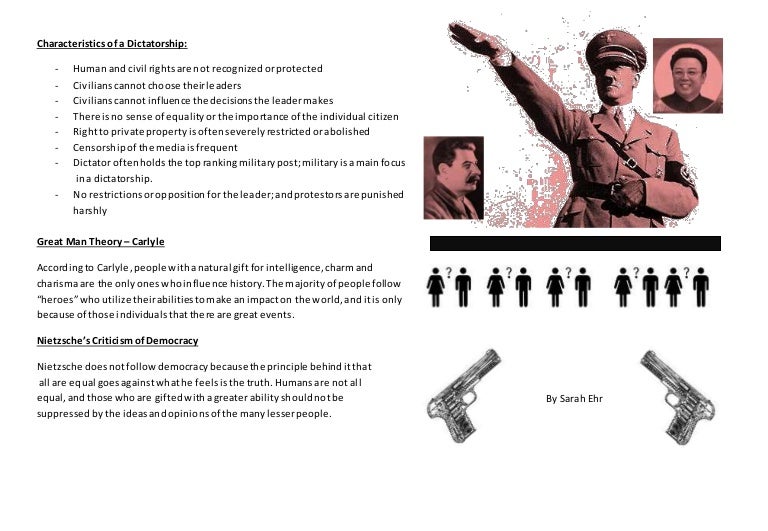 Characteristics of a Dictatorship!