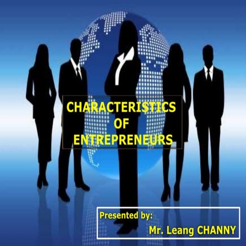 Characteristics of an entrepreneur