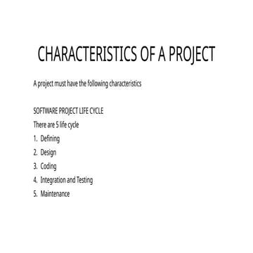 CHARACTERISTICS OF A PROJECT EARLY STAGE.pptx