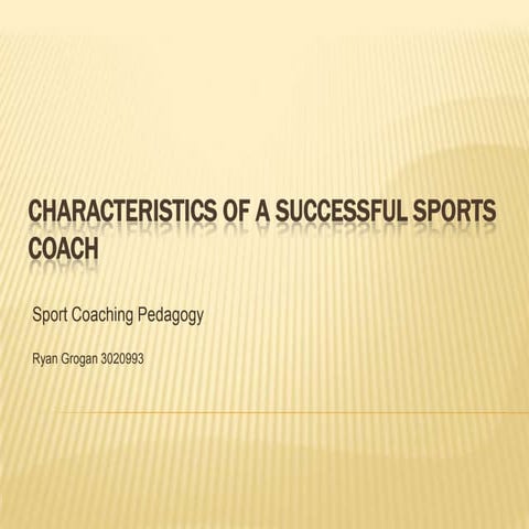 Characteristics of a Successful Sports Coach