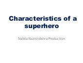 Characteristics of a superhero