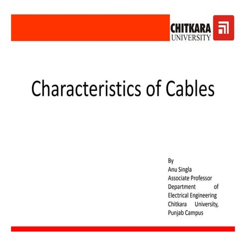 Characteristics of cables
