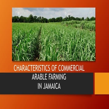 Characteristics of commercial arable farming