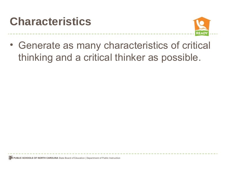 Characteristics of critical thinking in philosophy image