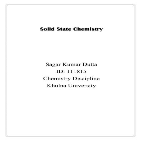 Characteristics of crystalline solid