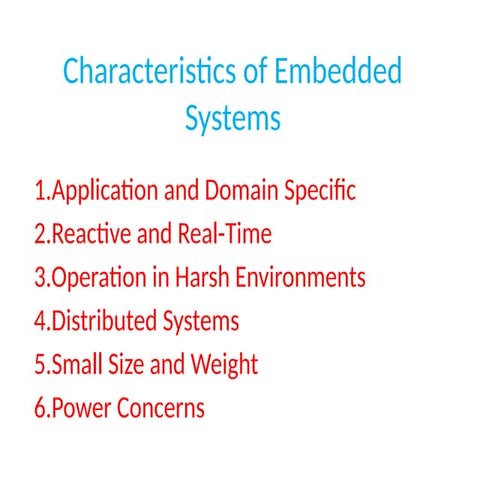 Key Characteristics and Design Principles of Embedded Systems in Modern ...