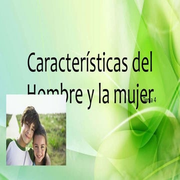 Characteristics of men and women