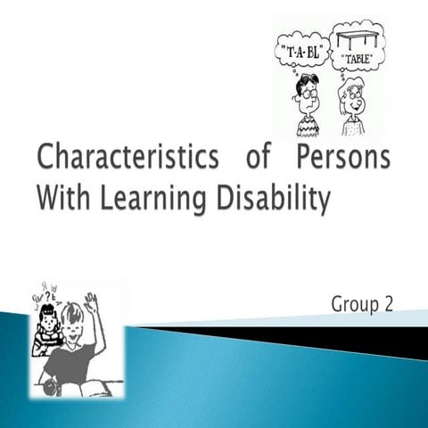Characteristics of persons with learning disability