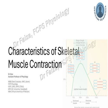 Characteristics of whole skeletal muscle contraction