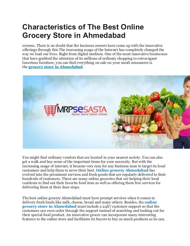 Characteristics of The Best Online Grocery Store in Ahmedabad