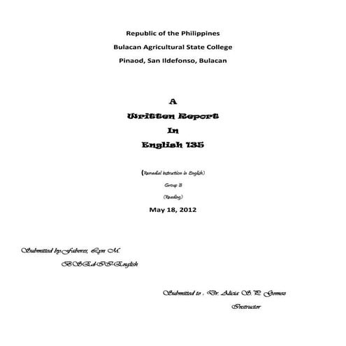 Characteristics of the reading process lyn m. fabores