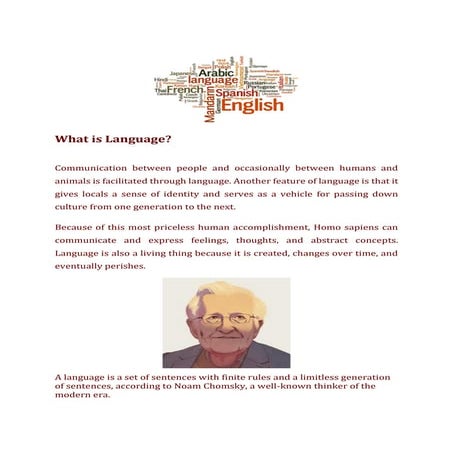Language and Characteristics of Human Language