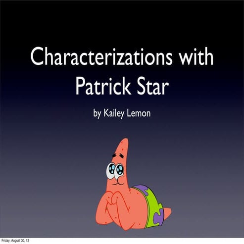 Patrick Star Characterization | PDF